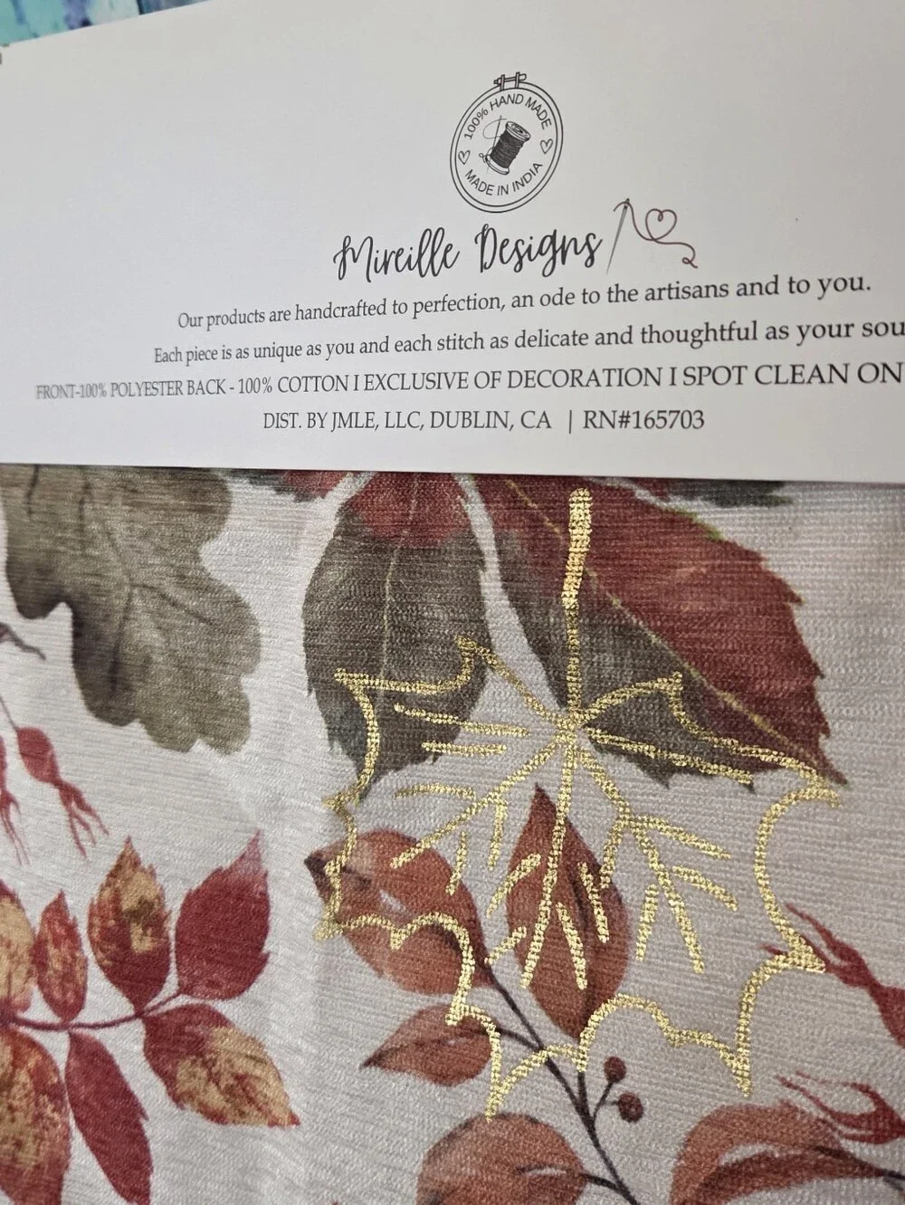 Mireille Designs Handmade Autumn Leaf Decorative Table Runner